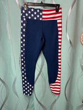 Navy American Flag Leggings